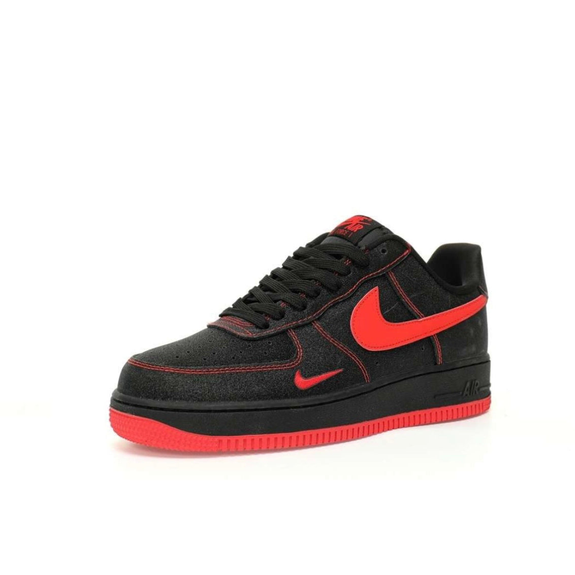 Nike Air Force Black Red Swan Starry Sky